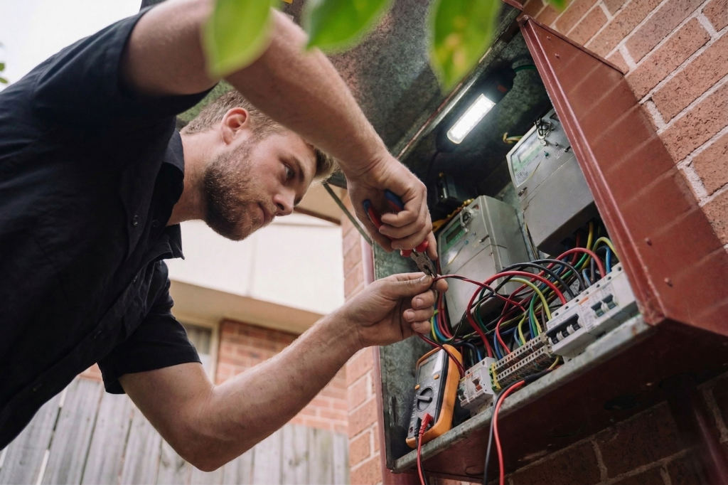 Sylvania electrician performing electrical work